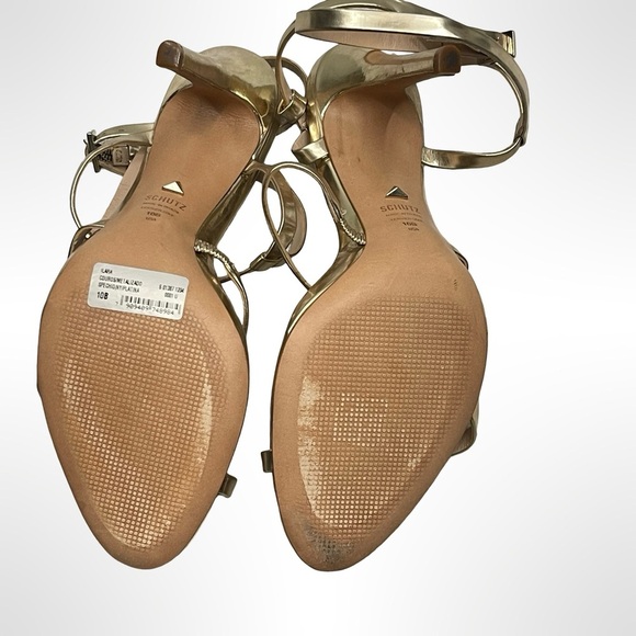 Shutz Ilara Platina Elegant Strappy Heels in size 10 - Picture 6 of 7